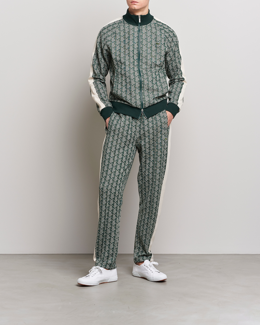 Men | Trousers | Lacoste | Monogram Trackpant Green/Wood Shaving