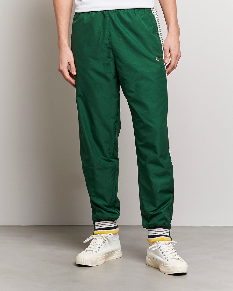 Men | Drawstring Trousers | Lacoste | Héritage Striped Trackpants Green/Lapland