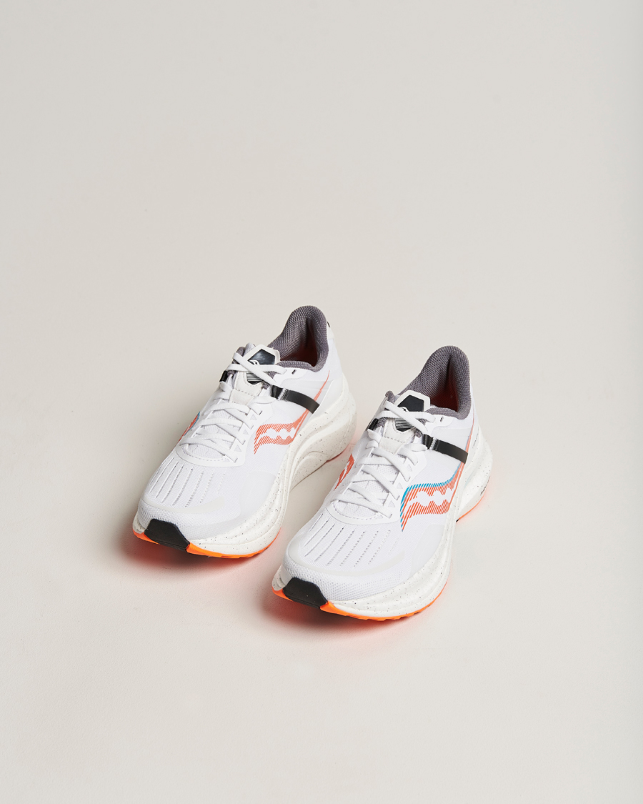Men | Running Sneakers | Saucony | Tempus Running Sneaker White/Vizi Orange