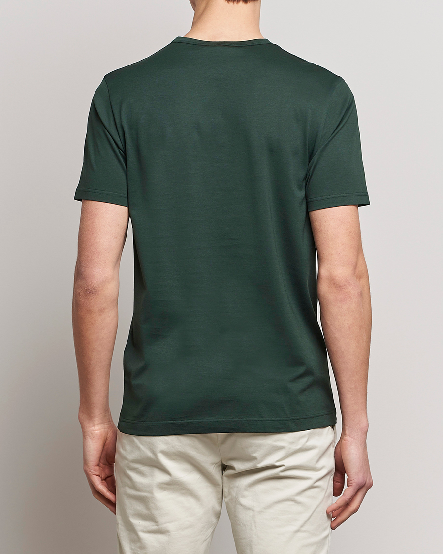 Men | T-Shirts | Sunspel | Crew Neck Cotton Tee Seaweed