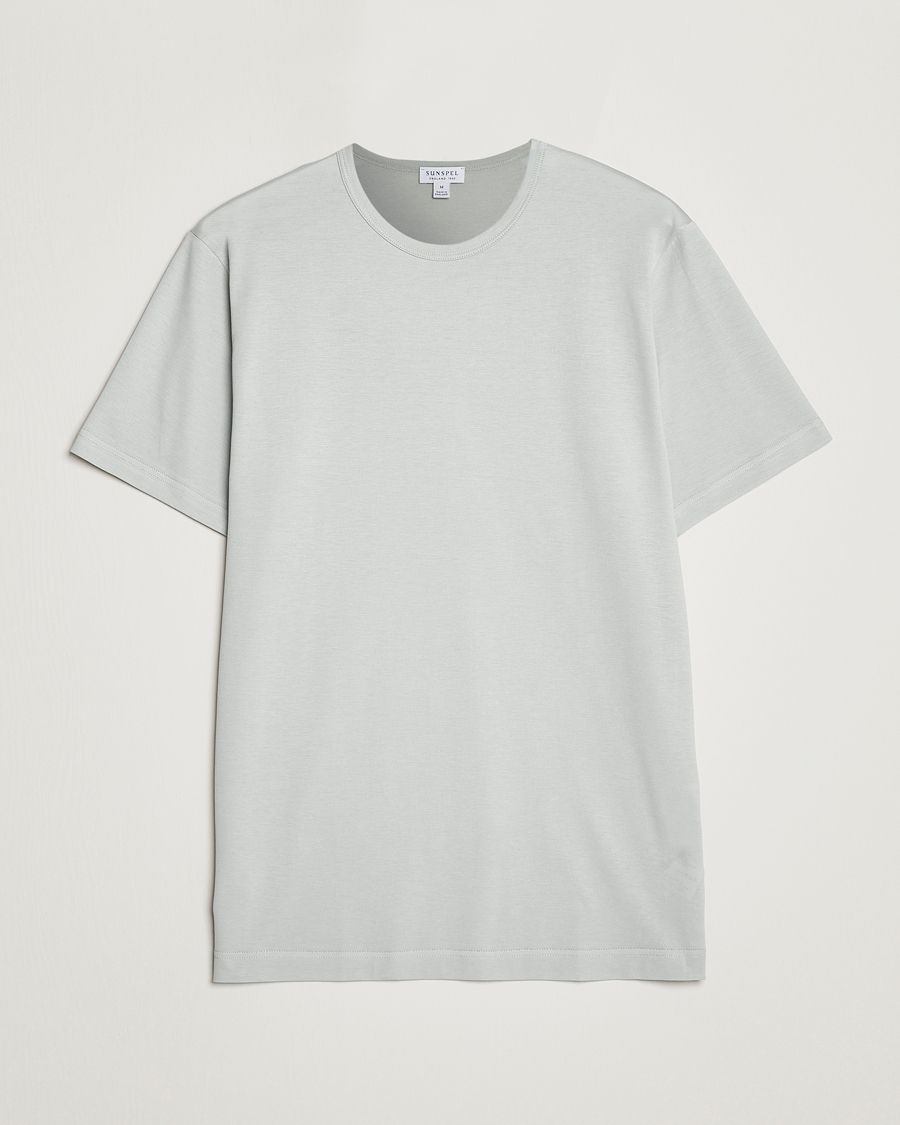 Men | T-Shirts | Sunspel | Crew Neck Cotton Tee Laurel
