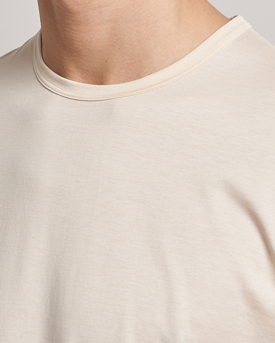 Men | T-Shirts | Sunspel | Crew Neck Cotton Tee Undyed