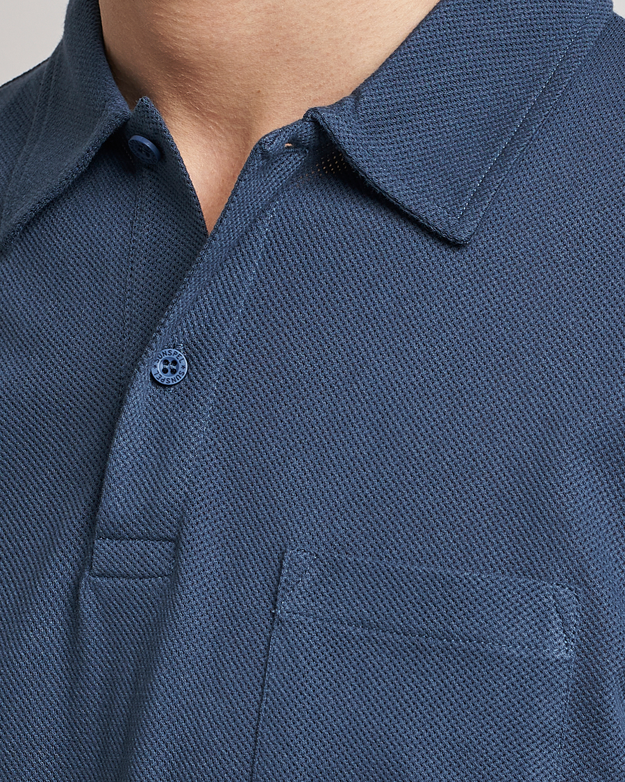 Men | Polo Shirts | Sunspel | Riviera Polo Shirt Shale Blue