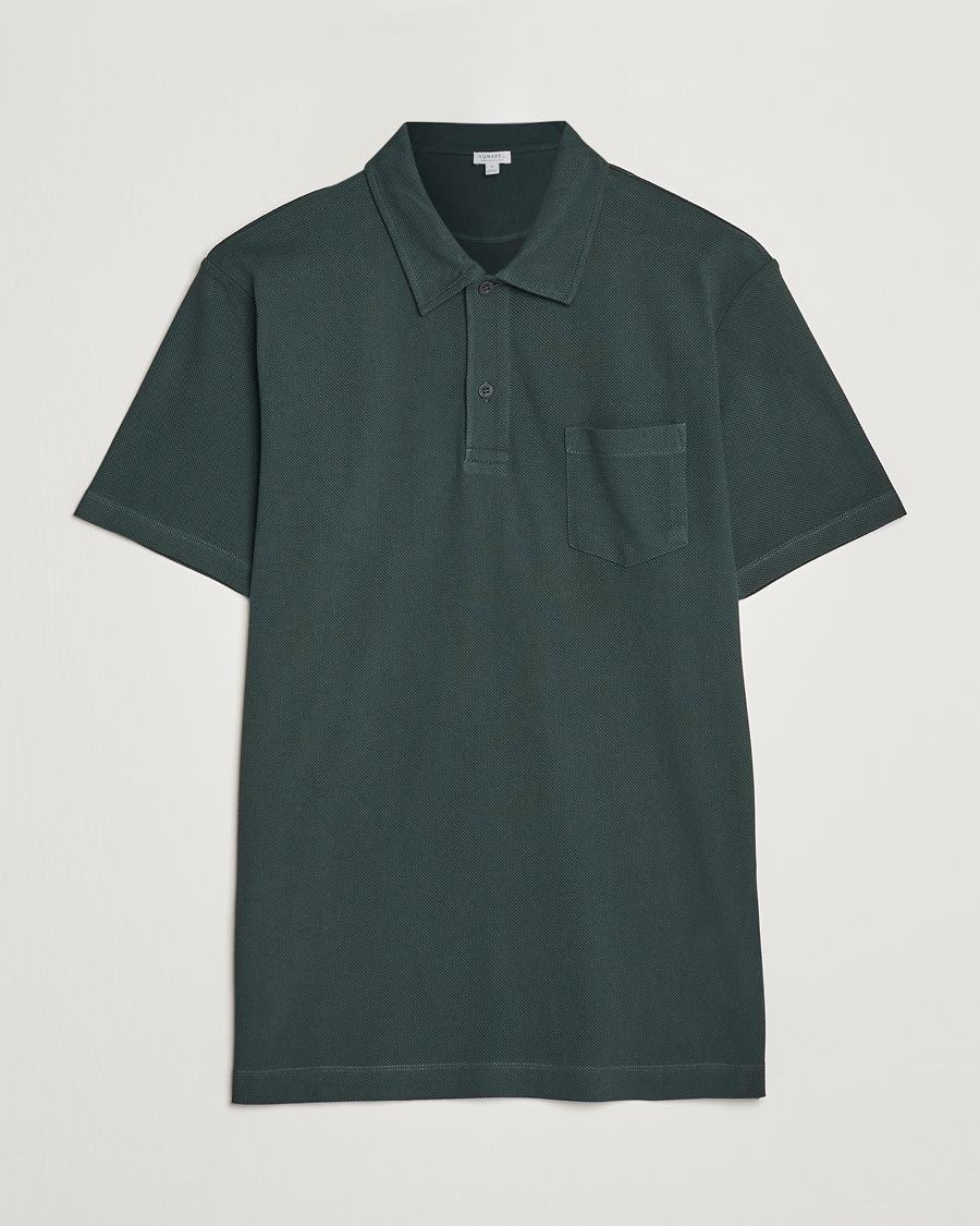 Men | Polo Shirts | Sunspel | Riviera Polo Shirt Seaweed