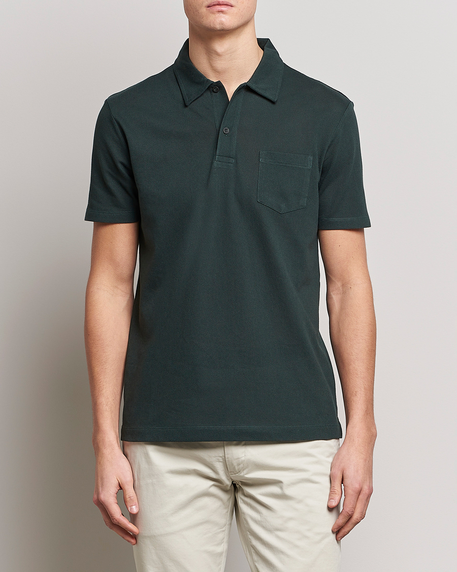 Men |  | Sunspel | Riviera Polo Shirt Seaweed