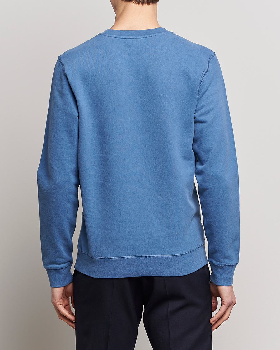 Men | Sweaters & Knitwear | Sunspel | Loopback Sweatshirt Blue Stone
