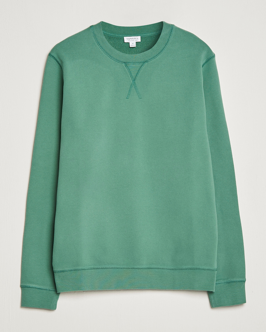 Men | Sweaters & Knitwear | Sunspel | Loopback Sweatshirt Thyme