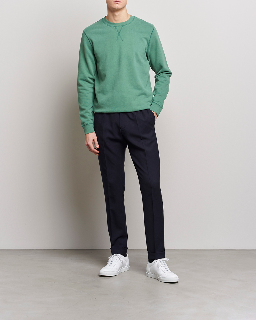 Men | Sweaters & Knitwear | Sunspel | Loopback Sweatshirt Thyme