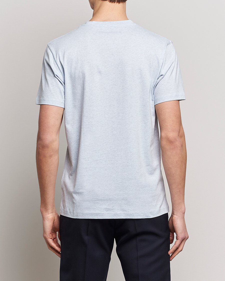 Men | T-Shirts | Sunspel | Riviera Organic Tee Pastel Blue Melange