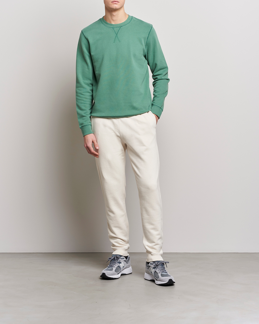 Men | Trousers | Sunspel | Cotton Loopback Track Pants Undyed