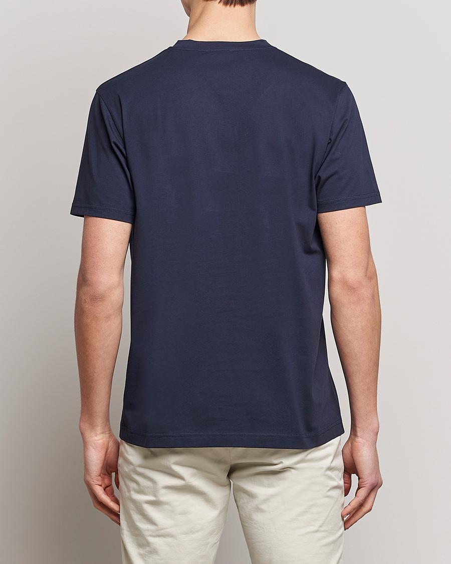 Men | T-Shirts | Sunspel | Riviera Pocket Crew Neck T-Shirt Navy
