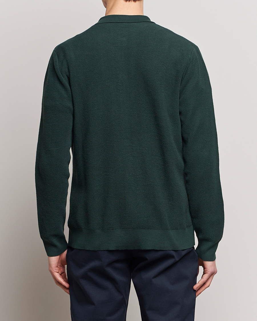 Men | Sweaters & Knitwear | Sunspel | Knitted Cotton Jacket Seaweed