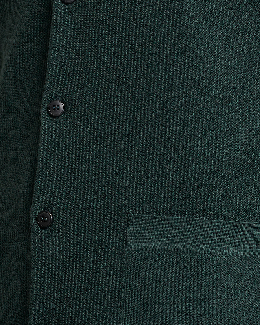 Men | Sweaters & Knitwear | Sunspel | Knitted Cotton Jacket Seaweed