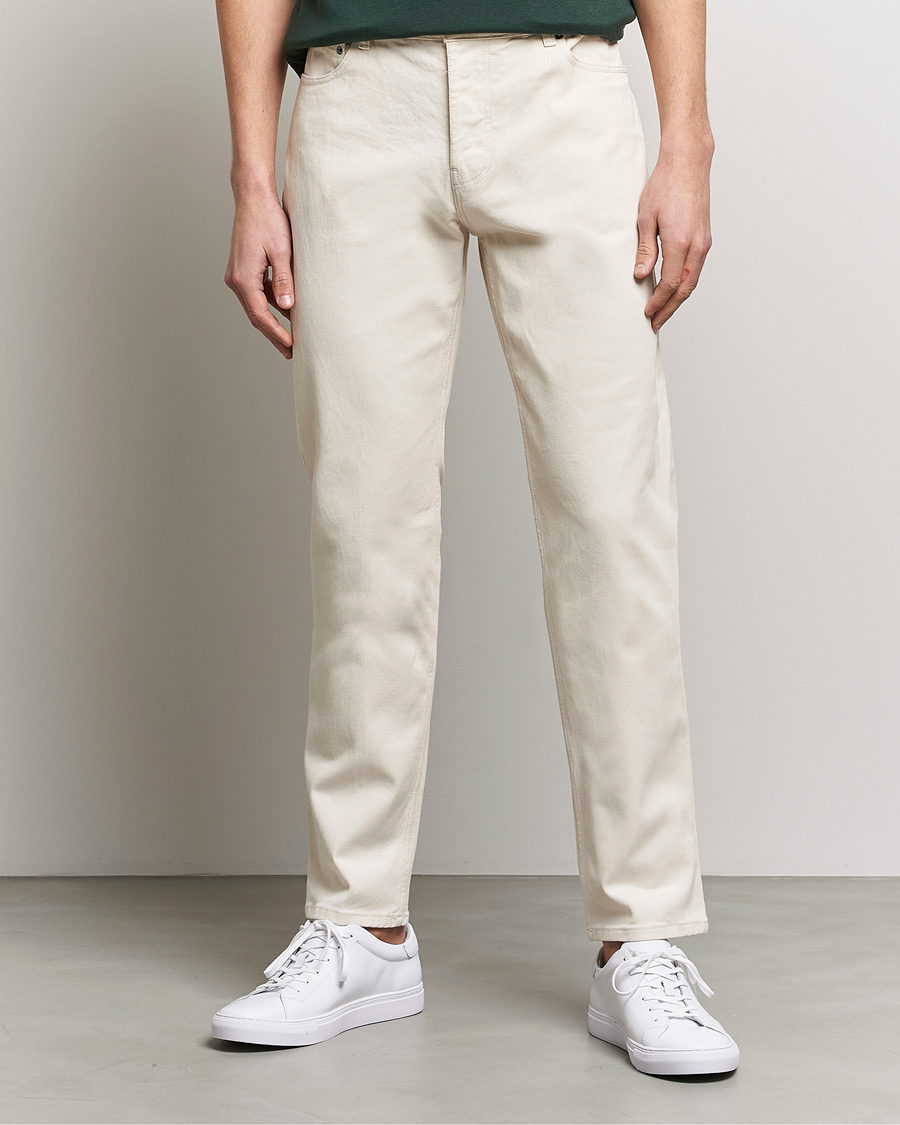 Men | Casual Trousers | Sunspel | Five Pocket Cotton Twill Trousers Undyed