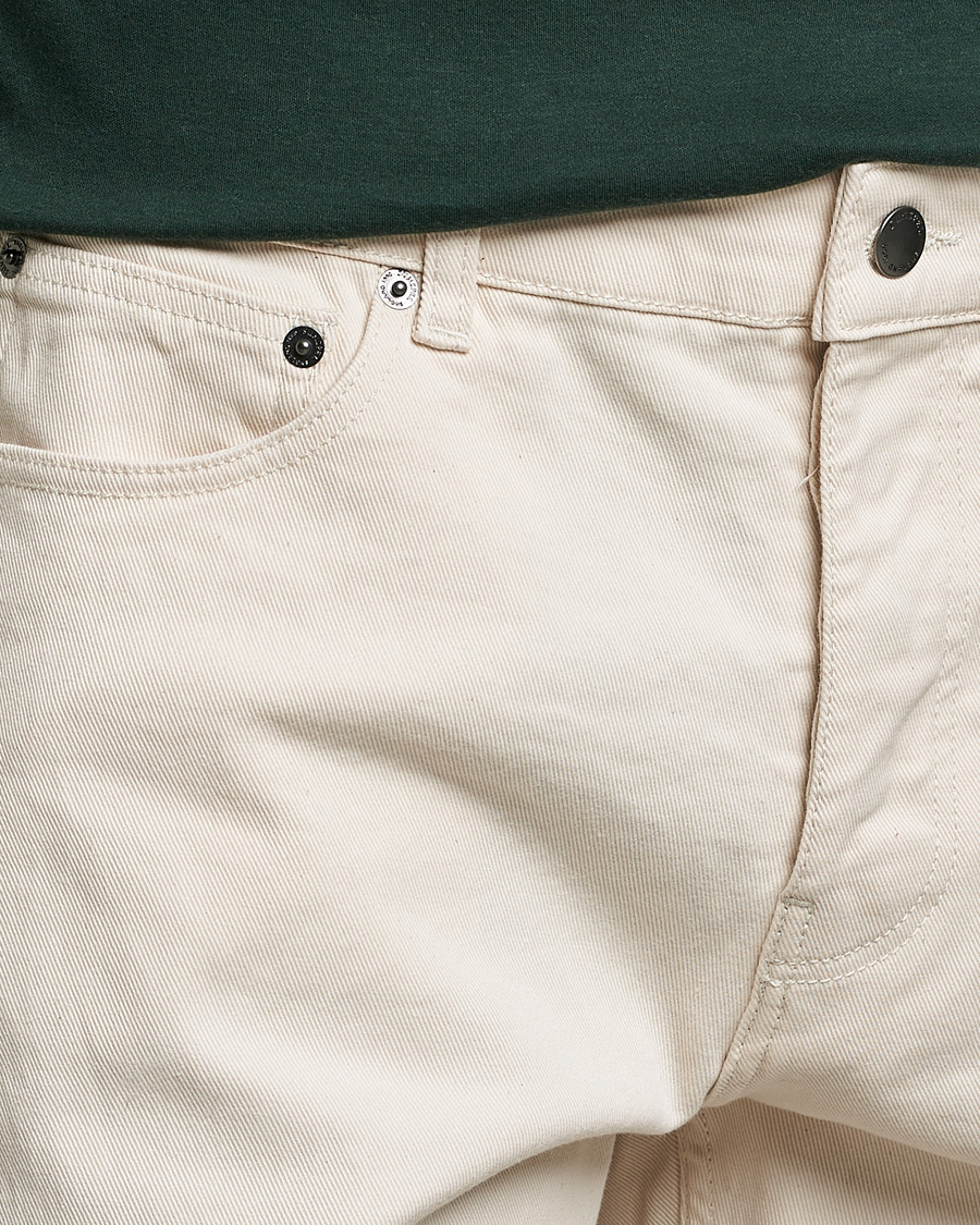 Men | Trousers | Sunspel | Five Pocket Cotton Twill Trousers Undyed