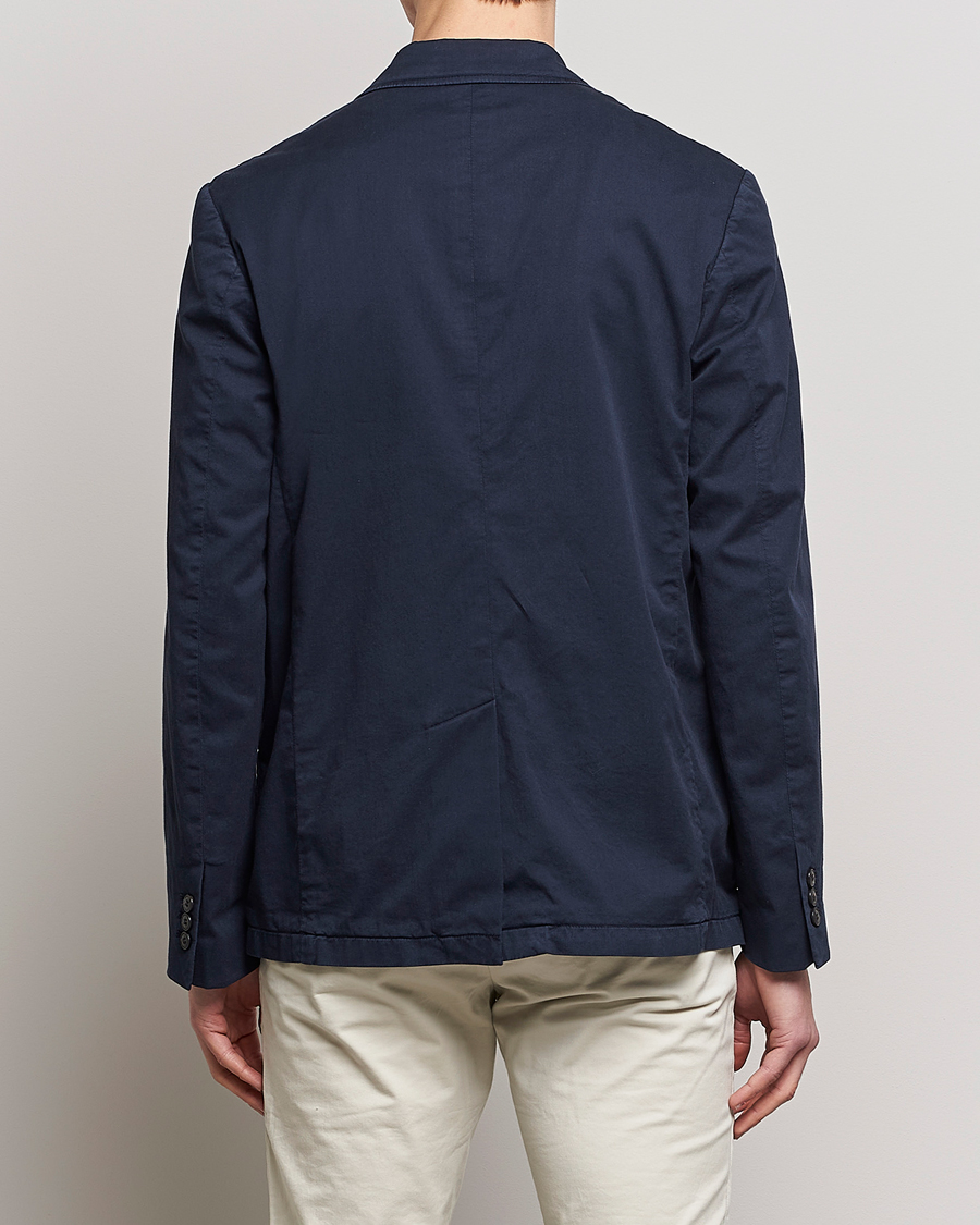 Men | Blazers | Sunspel | Cotton Stretch Jacket Navy