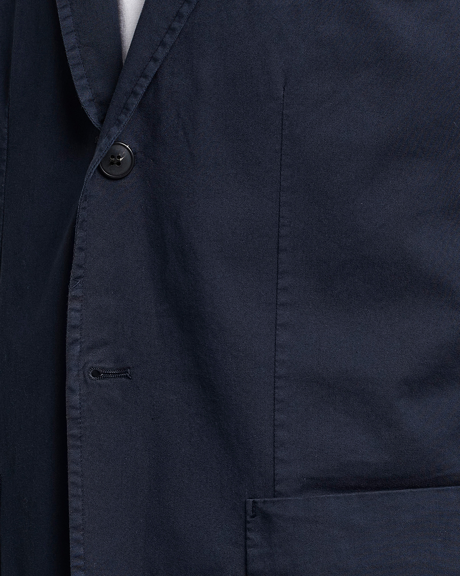 Men | Blazers | Sunspel | Cotton Stretch Jacket Navy