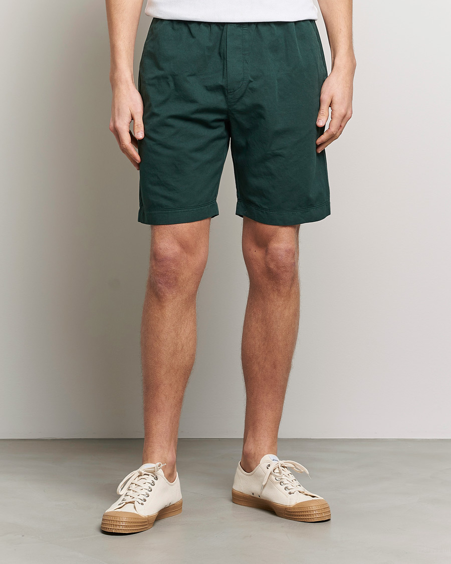 Men |  | Sunspel | Cotton/Linen Drawstring Shorts Seaweed