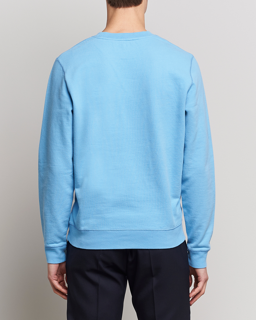 Men | Sweaters & Knitwear | Sunspel | Loopback Sweatshirt Ocean Blue