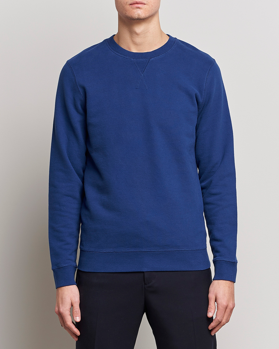 Men |  | Sunspel | Loopback Sweatshirt Space Blue