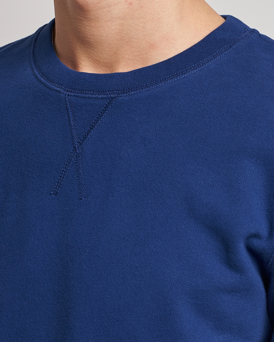 Men | Sweaters & Knitwear | Sunspel | Loopback Sweatshirt Space Blue