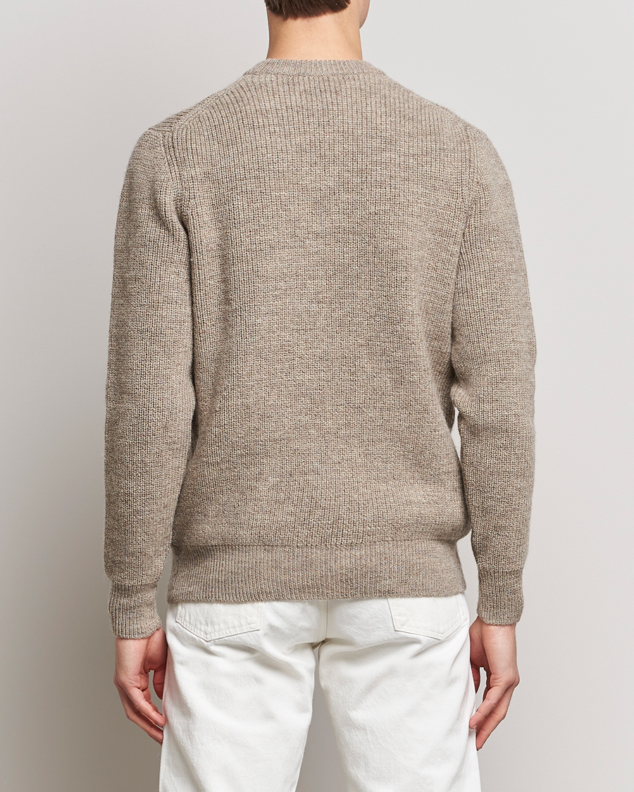 Men | Sweaters & Knitwear | Sunspel | Luxury British Wool Jumper Natural Oatmeal