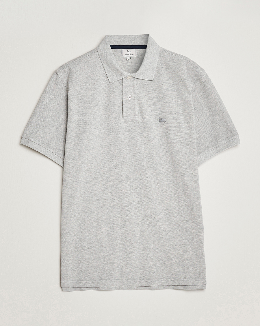Men | Polo Shirts | Woolrich | Classic American Polo Light Grey Melange