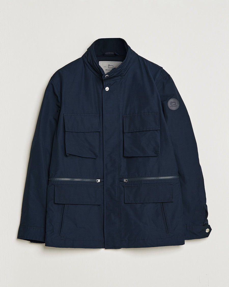 Men | Coats & Jackets | Woolrich | Cruiser Eco Field Jacket Melton Blue