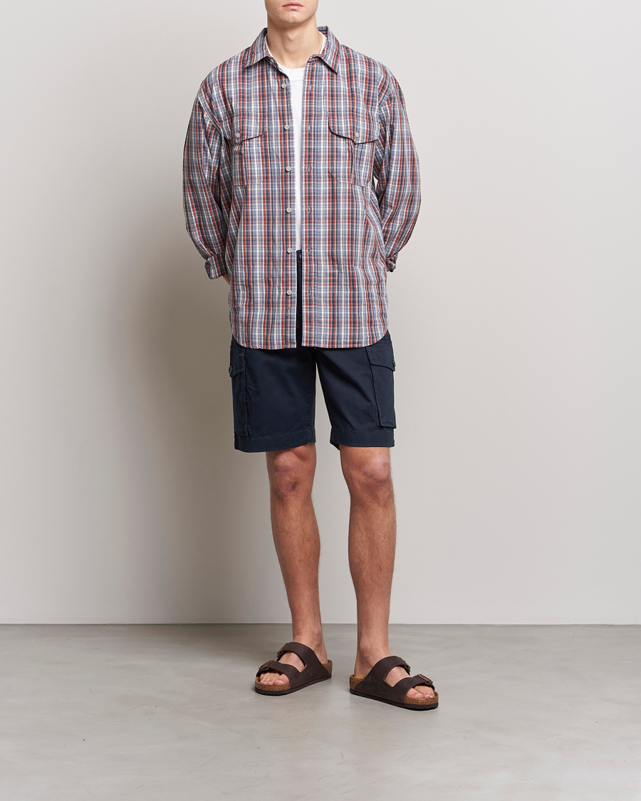 Men | Shorts | Woolrich | Classic Cargo Shorts Melton Blue