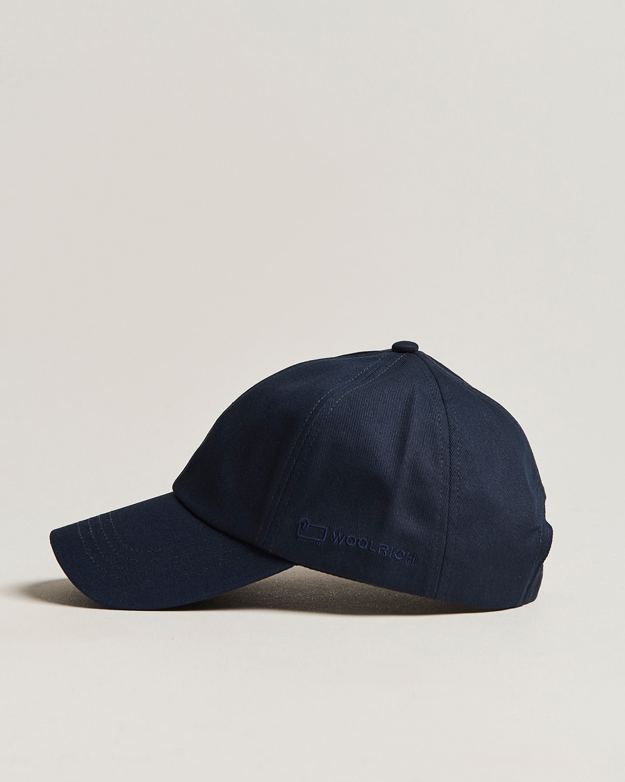 Men | Woolrich Logo Baseball Cap Melton Blue | Woolrich | Logo Baseball Cap Melton Blue
