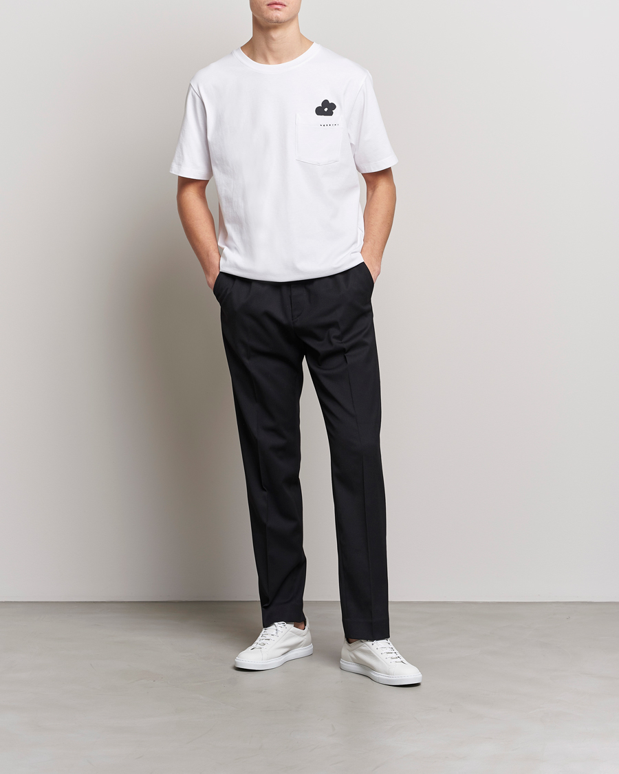 Men | T-Shirts | Lardini | Fiore Tasca Printet Logo T-Shirt White