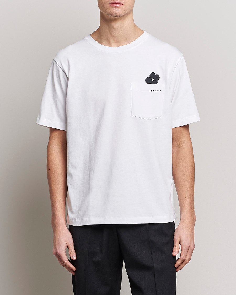 Men | Lardini | Lardini | Fiore Tasca Printet Logo T-Shirt White