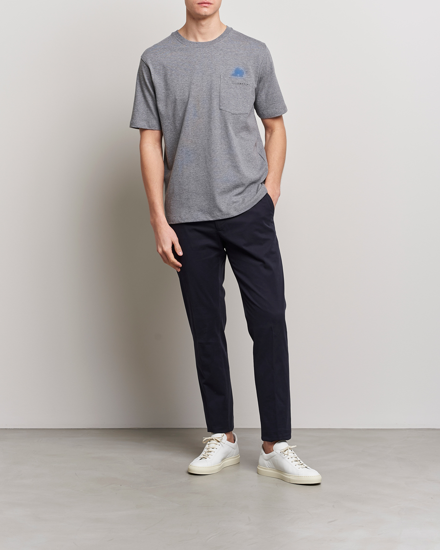 Men | T-Shirts | Lardini | Fiore Tasca Printet Logo T-Shirt Grey