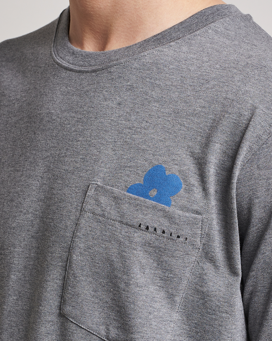 Men | T-Shirts | Lardini | Fiore Tasca Printet Logo T-Shirt Grey