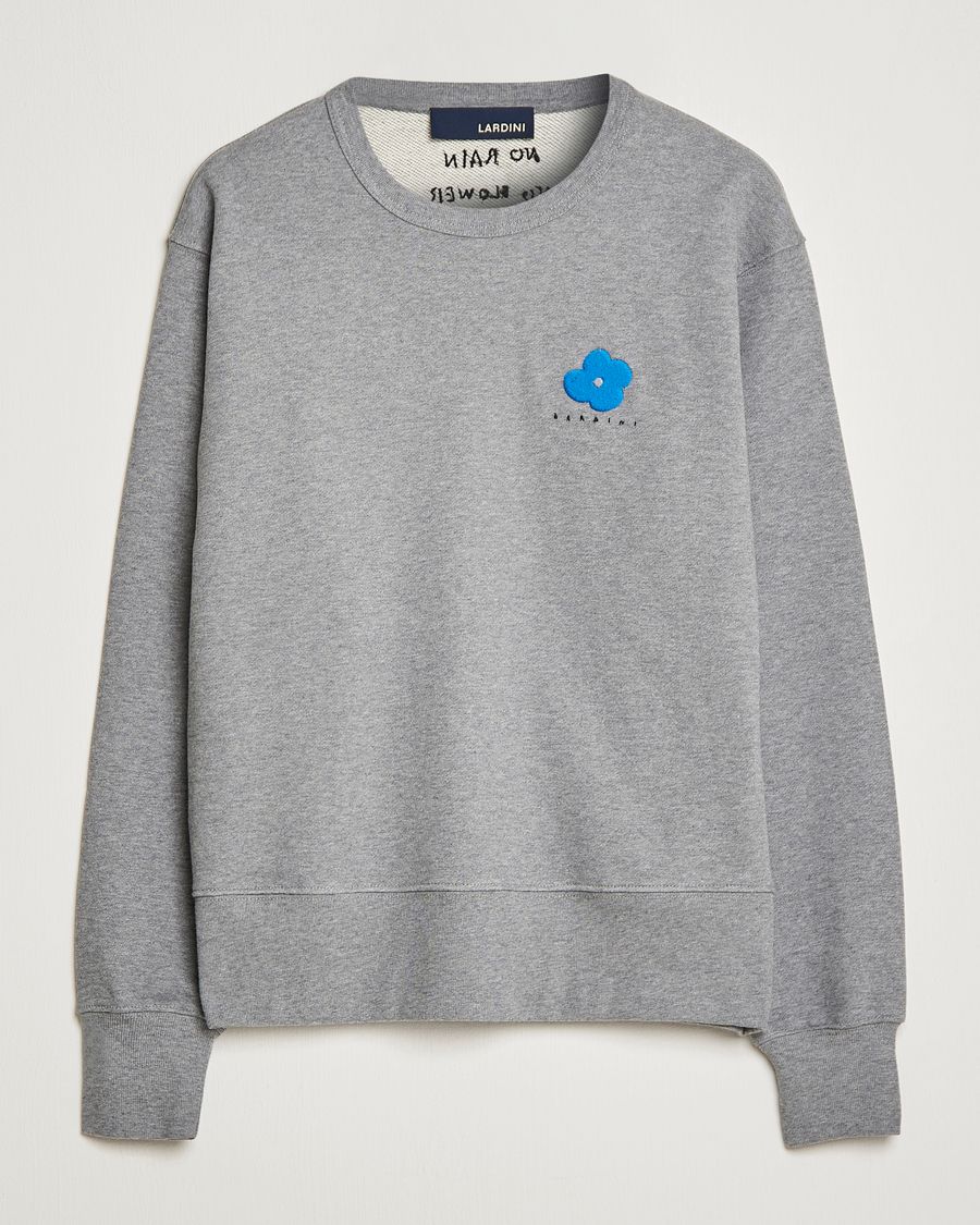 Men | Sweaters & Knitwear | Lardini | Cotton Embroidery Logo Sweatshirt Grey