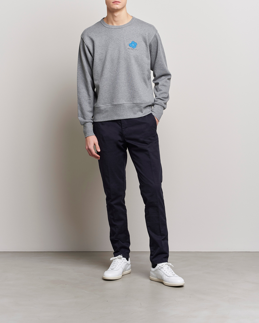 Men | Sweaters & Knitwear | Lardini | Cotton Embroidery Logo Sweatshirt Grey