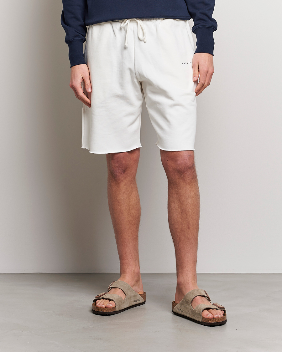 Men | Sweatshorts | Lardini | Cotton Embroidery Shorts White