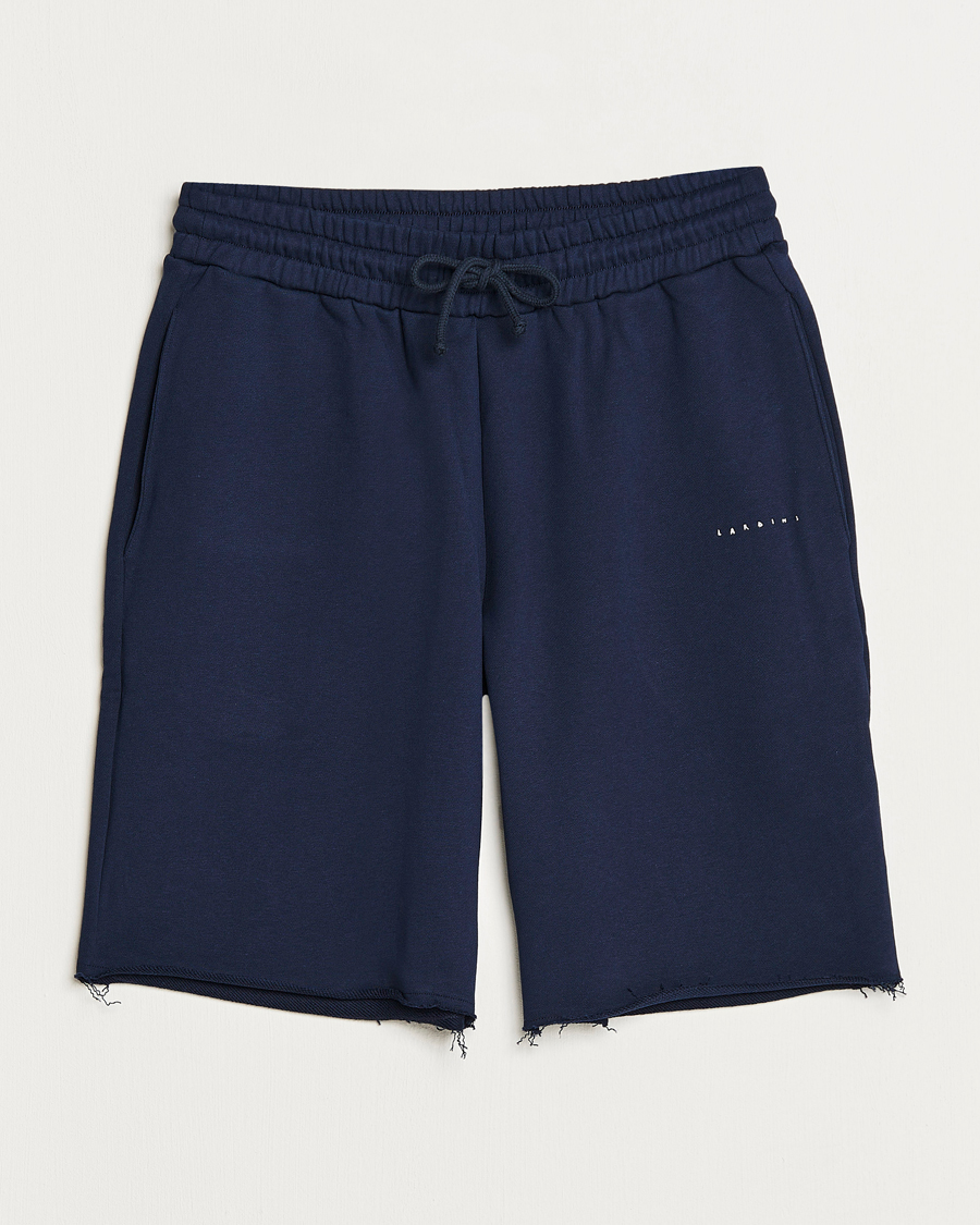 Men | Shorts | Lardini | Cotton Embroidery Shorts Navy