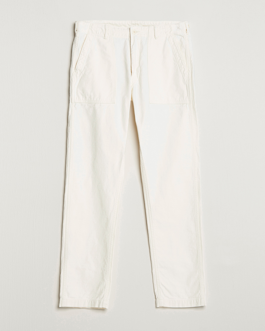 Men | Trousers | orSlow | Slim Fit Original Sateen Fatigue Pants Ecru