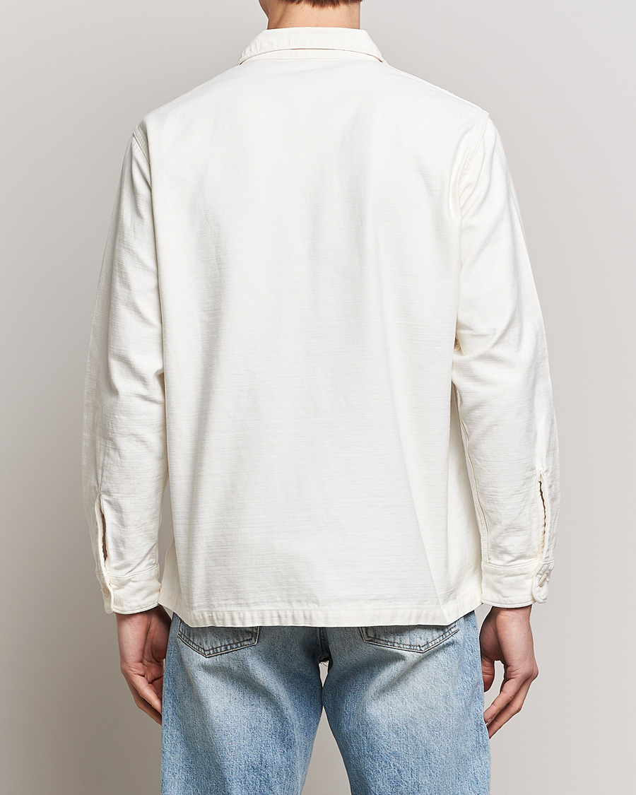 Men | Shirts | orSlow | Cotton Sateen US Army Overshirt Ecru