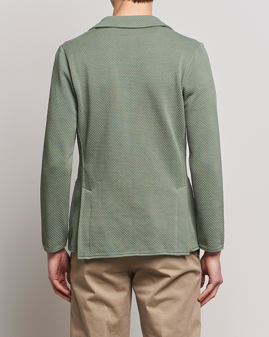 Men | Blazers | Lardini | Knitted Structure Cotton Blazer Soft Green