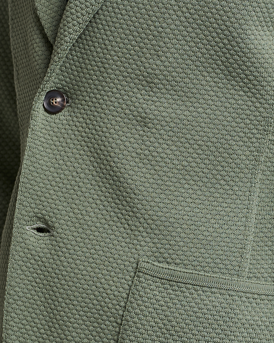 Men | Blazers | Lardini | Knitted Structure Cotton Blazer Soft Green