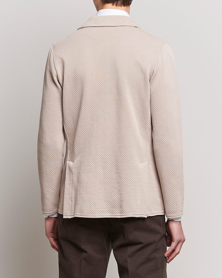 Men | Blazers | Lardini | Knitted Structure Cotton Blazer Beige