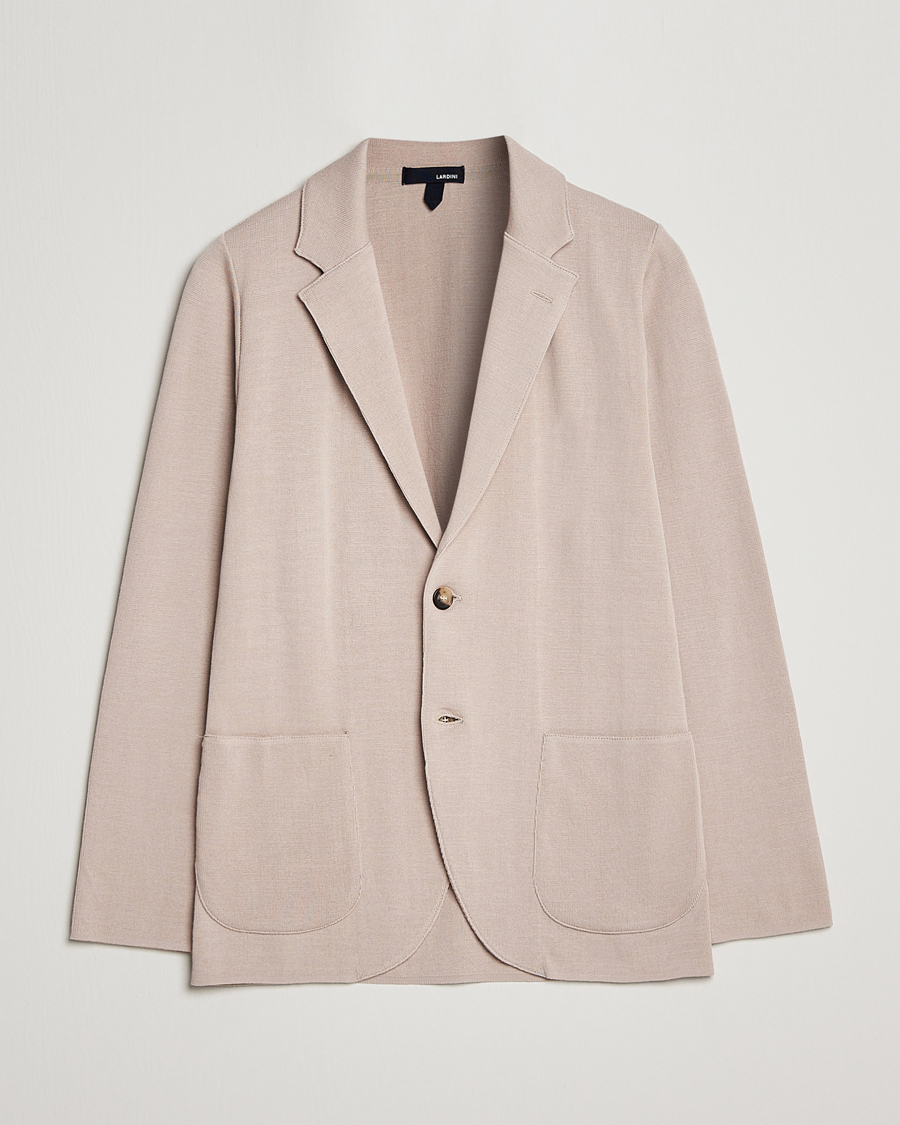 Men | Blazers | Lardini | Knitted Cotton Blazer Beige