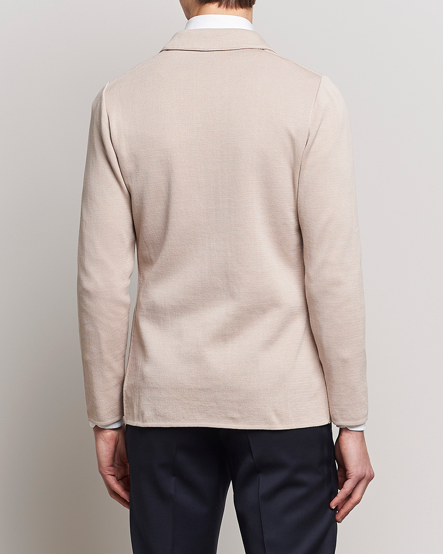Men | Blazers | Lardini | Knitted Cotton Blazer Beige