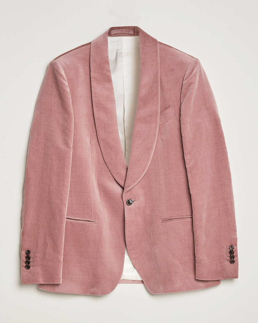 Men | Blazers | Lardini | Summer Velvet Dinner Jacket Soft Pink