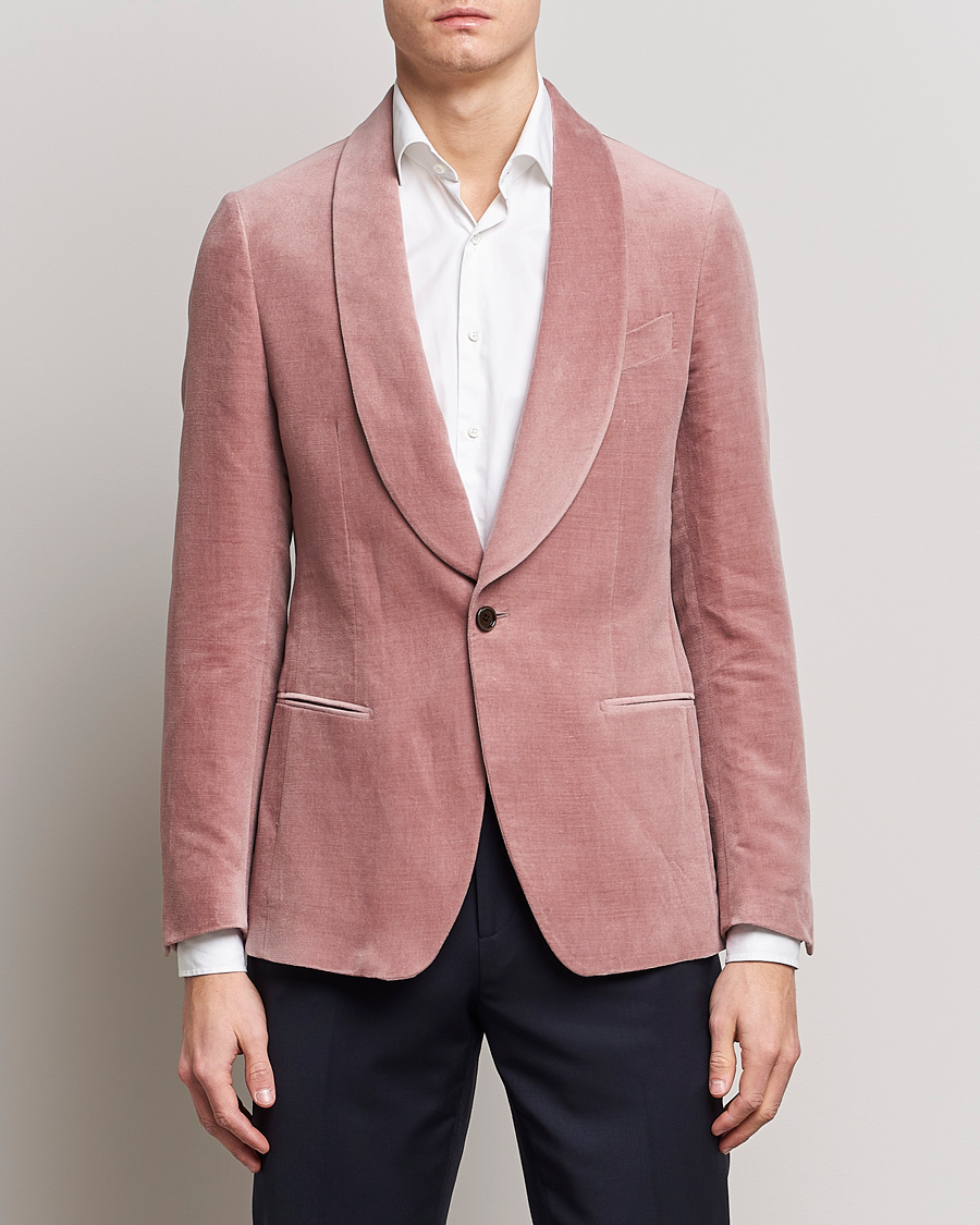 Men | Blazers | Lardini | Summer Velvet Dinner Jacket Soft Pink