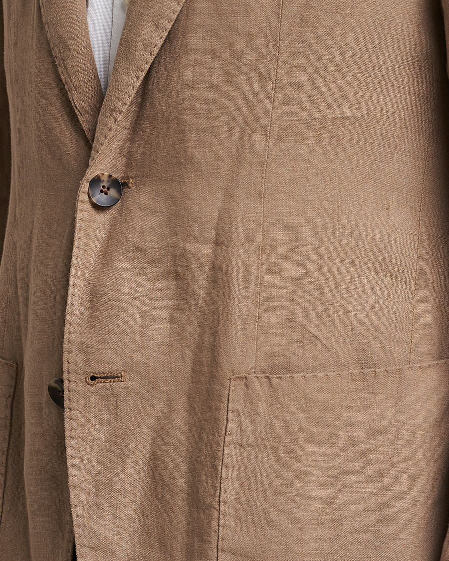 Men | Blazers | Lardini | Patch Pocket Linen Blazer Beige