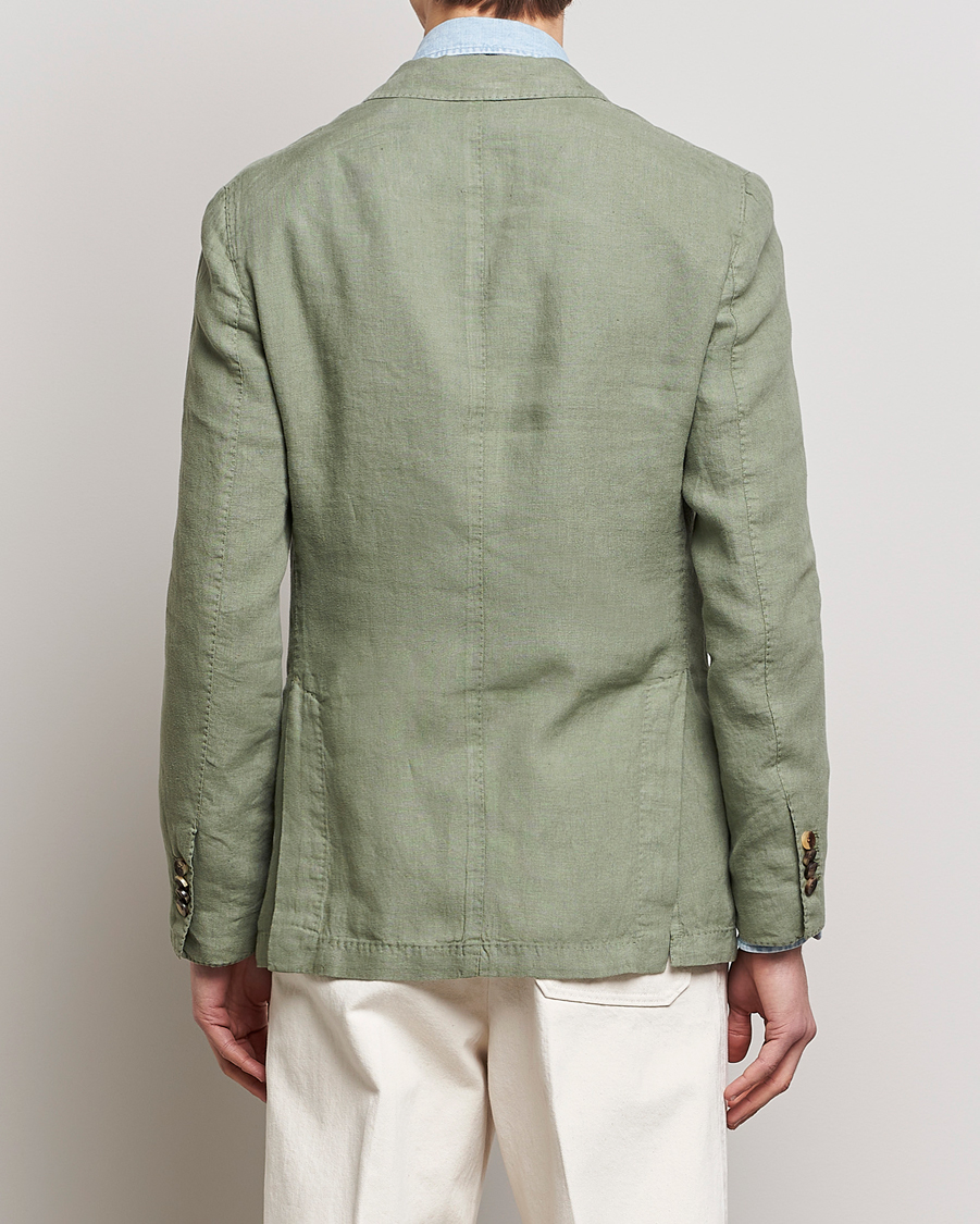 Men | Blazers | Lardini | Patch Pocket Linen Blazer Olive