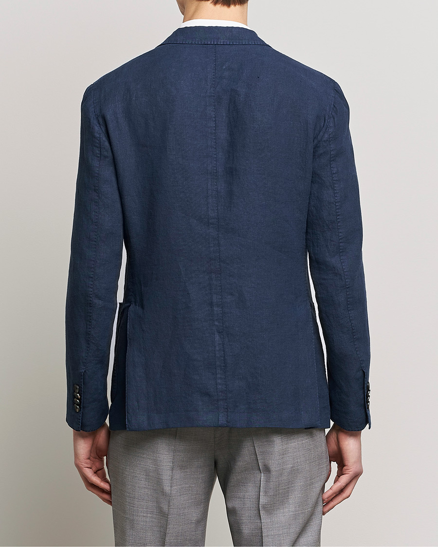 Men | Blazers | Lardini | Patch Pocket Linen Blazer Navy
